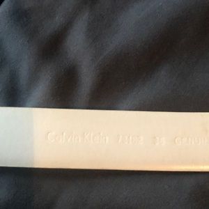 Calvin Klein white leather belt